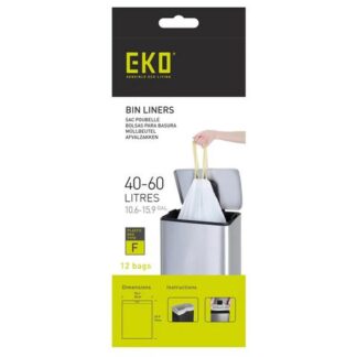 Avfallspose EKO F 65x75 40-60L hvit (12)